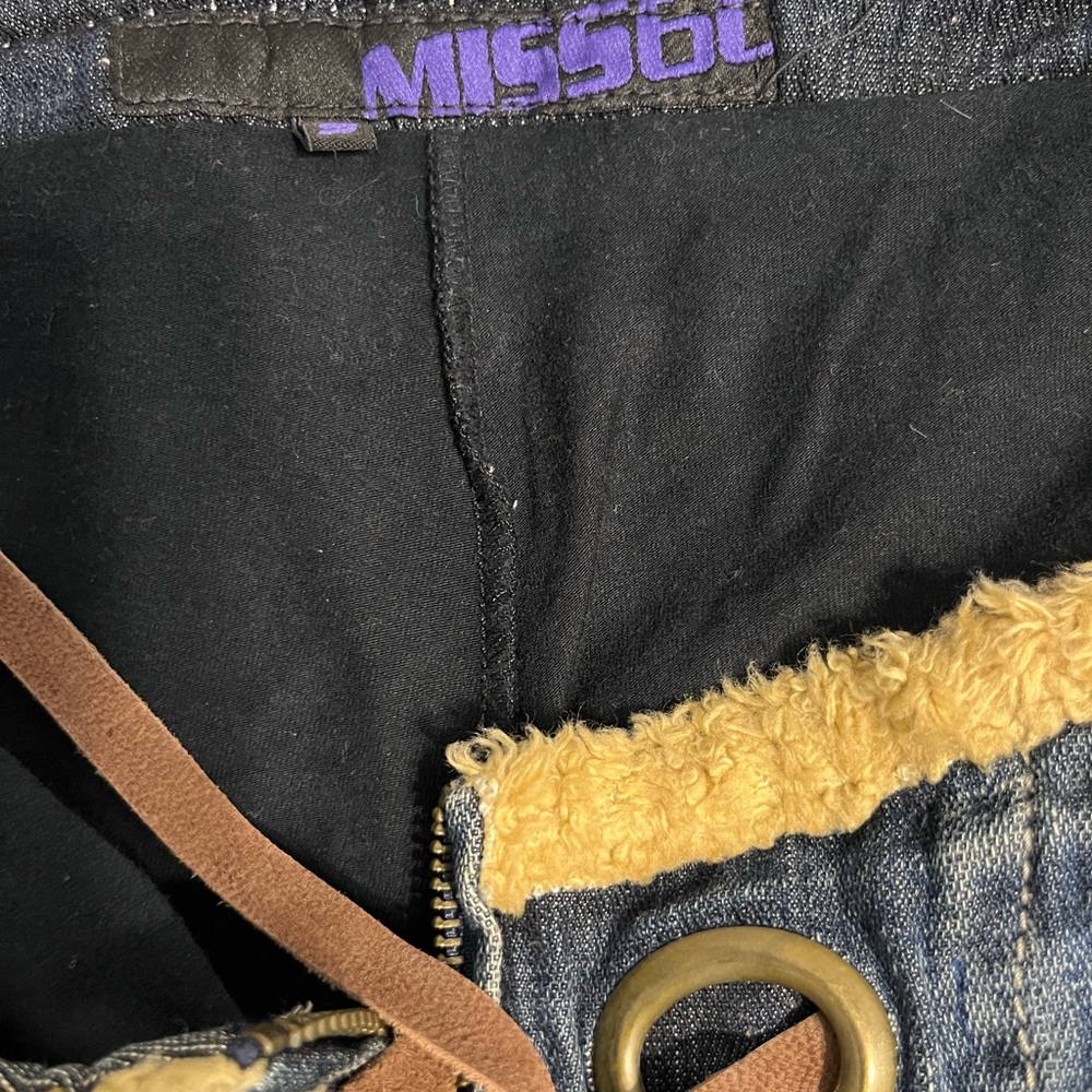 Miss Sixty Y2K Blue Denim Mini Skirt with Yellow Trim - Picture 5 of 6
